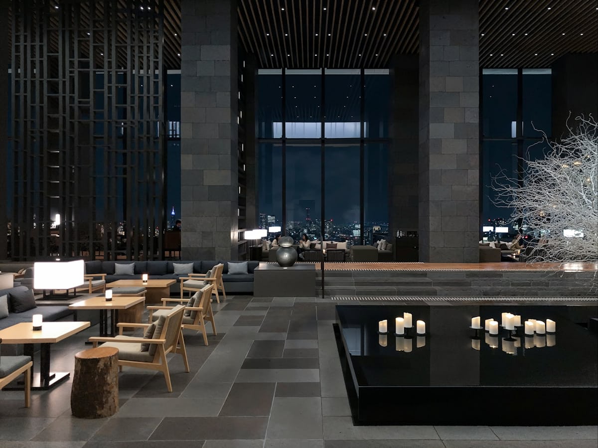 Luxury suite seating area